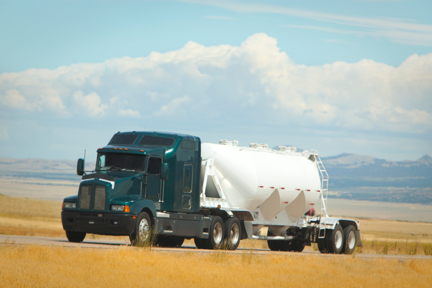 Tanker truck on highway